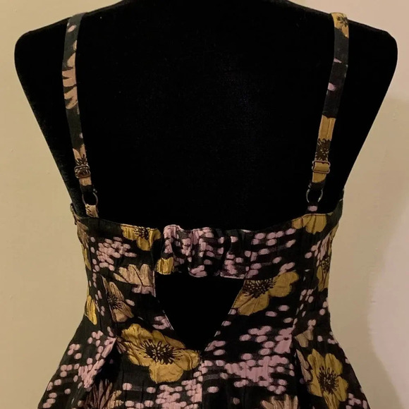 ANTHROPOLOGIE Jacquard A-Line Mini Dress in Black Motif - Picture 8 of 15